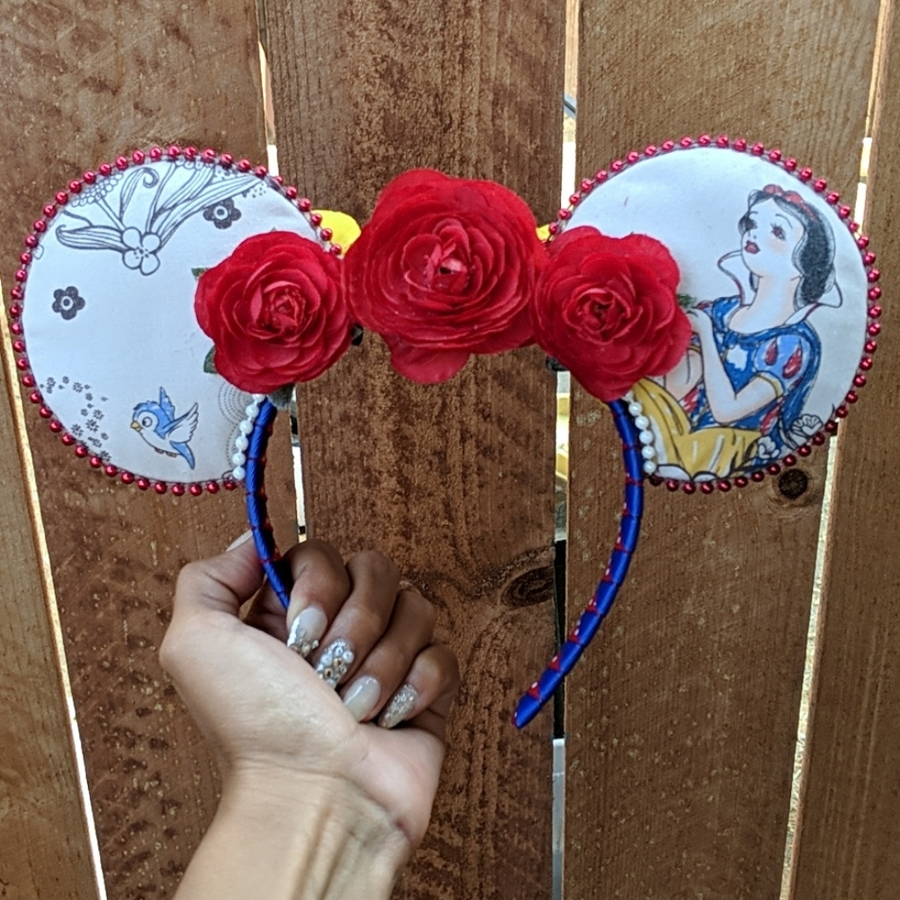 Snow White Custom Handmade Reversible Mouse Ears
